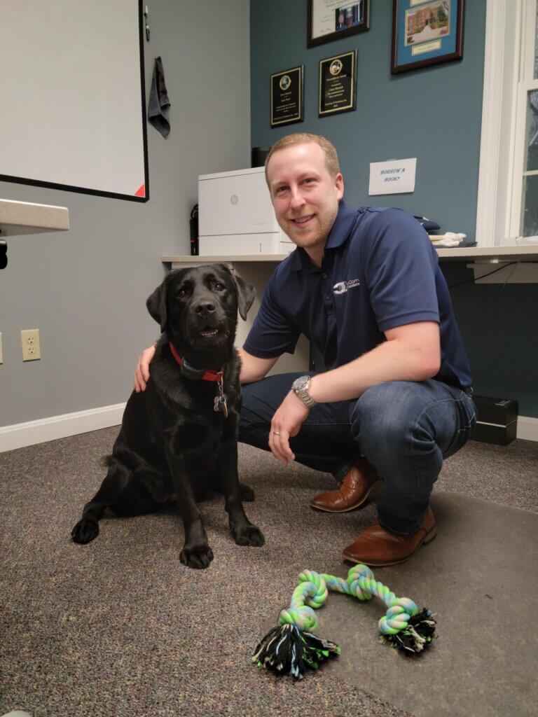 Chris and Kota - Bring your dog to work day