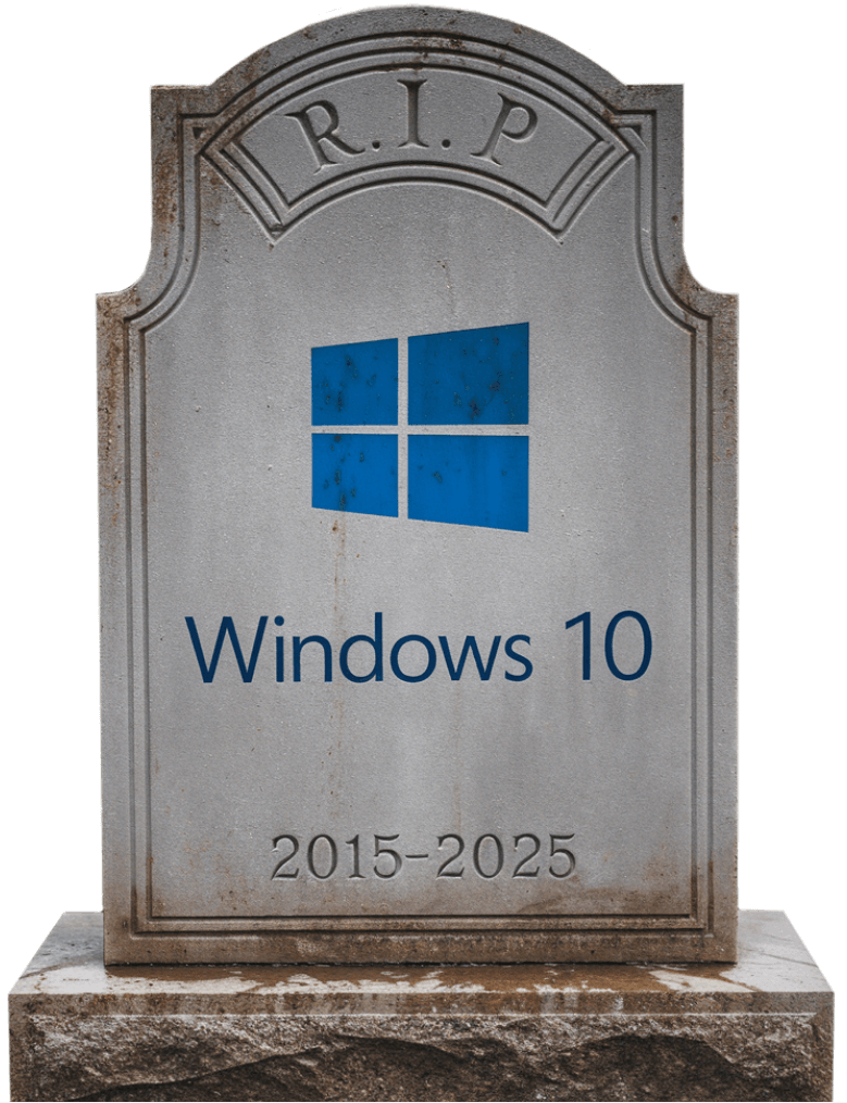 Win10-eol Windows 10 EoL gravestone